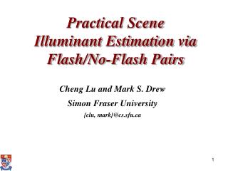Practical Scene Illuminant Estimation via Flash/No-Flash Pairs