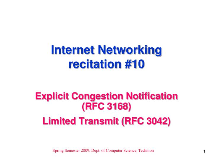 internet networking recitation 10