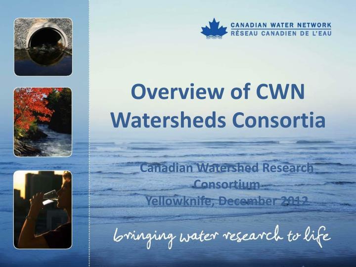 overview of cwn watersheds consortia