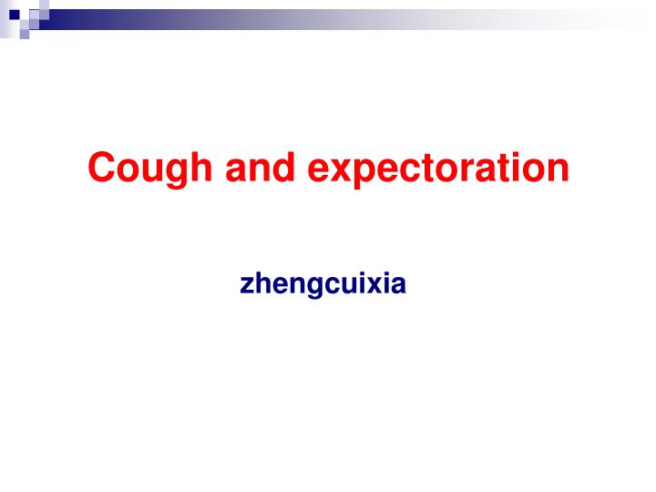 cough and expectoration