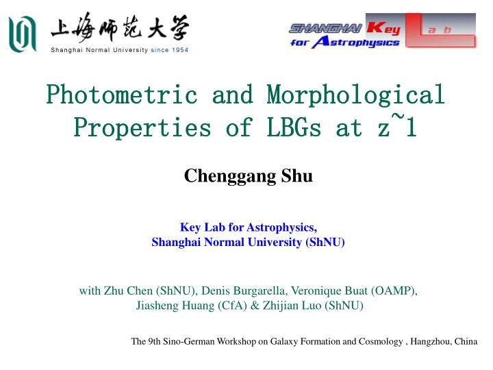 photometric and morphological properties of lbgs at z 1