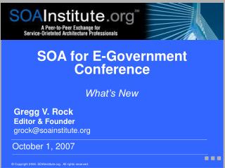 SOA for E-Government Conference