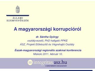 a magyarorsz gi korrupci r l
