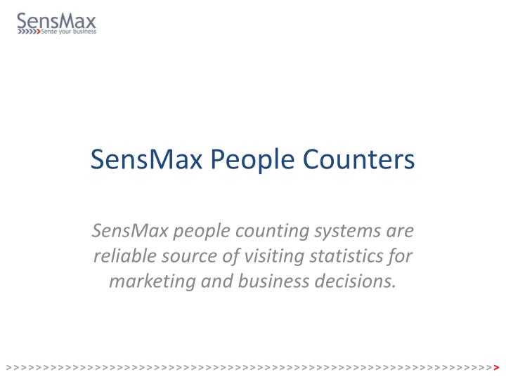 sensmax people counters