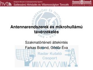 Antennarendszerek és mikrohullámú távérzékelés
