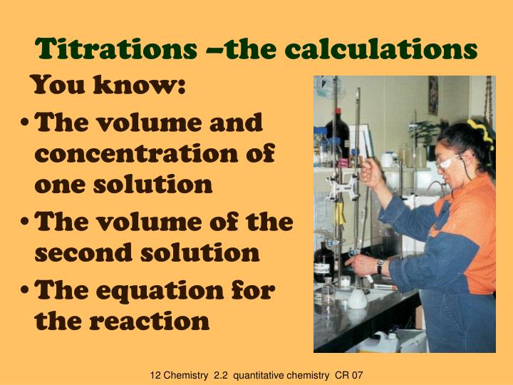 titrations the calculations