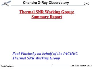Thermal SNR Working Group: Summary Report