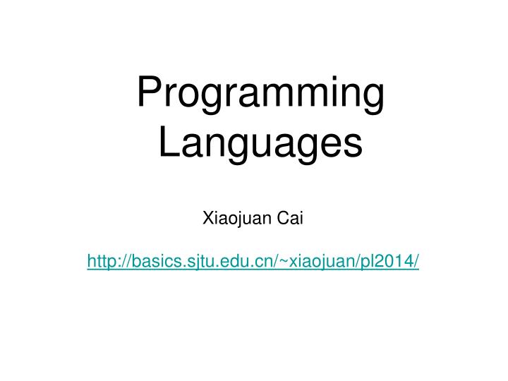 programming languages