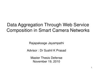 Data Aggregation Through Web Service Composition in Smart Camera Networks