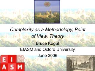 Complexity as a Methodology, Point of View, Theory