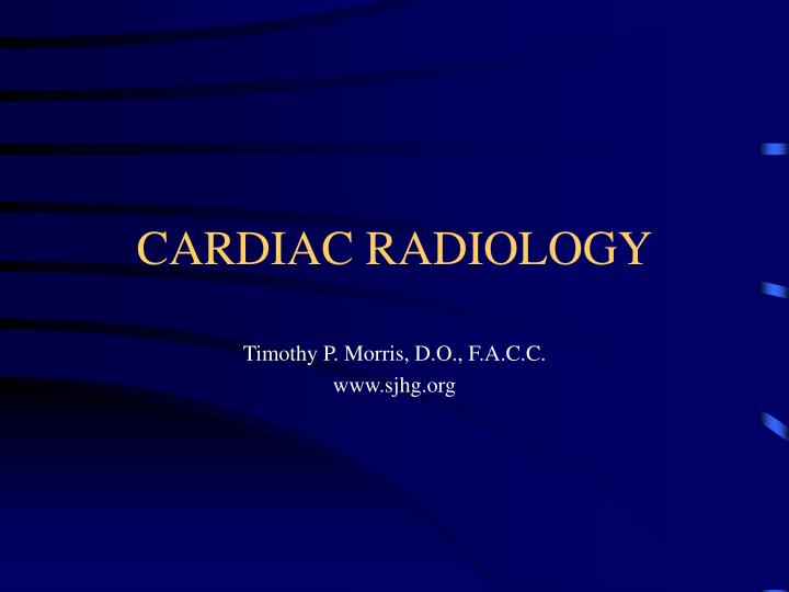 cardiac radiology