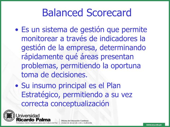 balanced scorecard