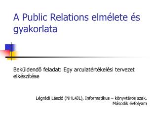 a public relations elm lete s gyakorlata