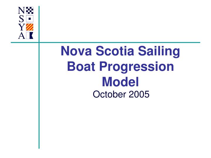 nova scotia sailing boat progression model