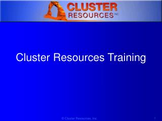 Cluster Resources Training