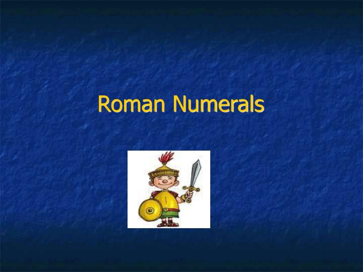 roman numerals