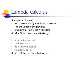 Lambda calculus