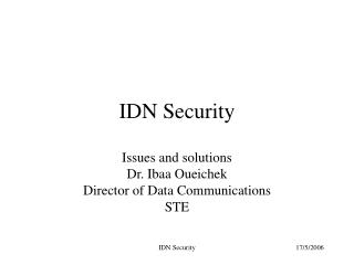 IDN Security