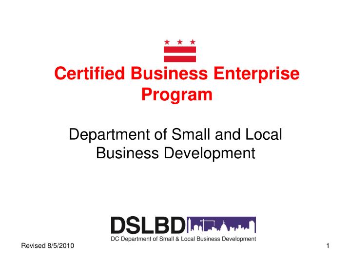 certified business enterprise program