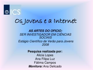 os jovens e a internet