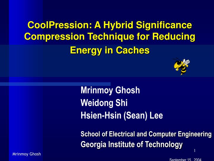 coolpression a hybrid significance compression technique for reducing energy in caches