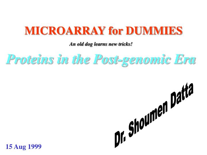 microarray for dummies