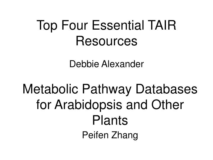 top four essential tair resources