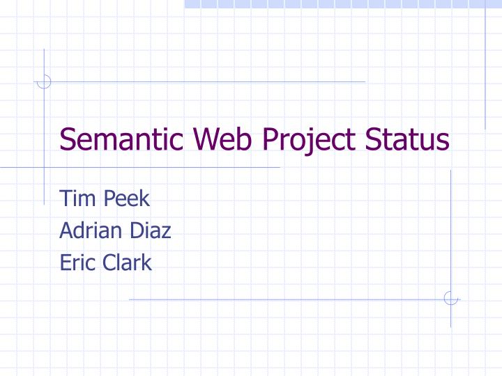 semantic web project status