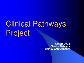 Clinical Pathways Project
