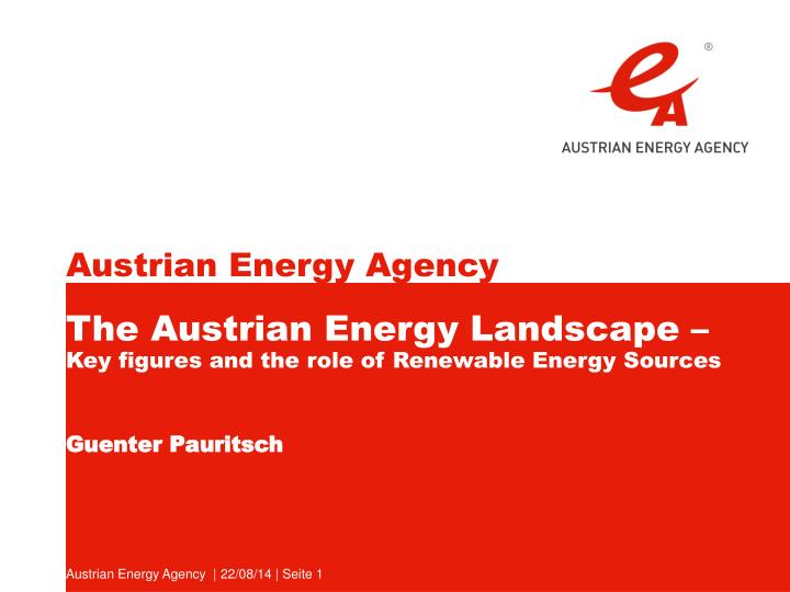 the austrian energy landscape key figures and the role of renewable energy sources