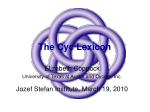The Cyc Lexicon - slide 1