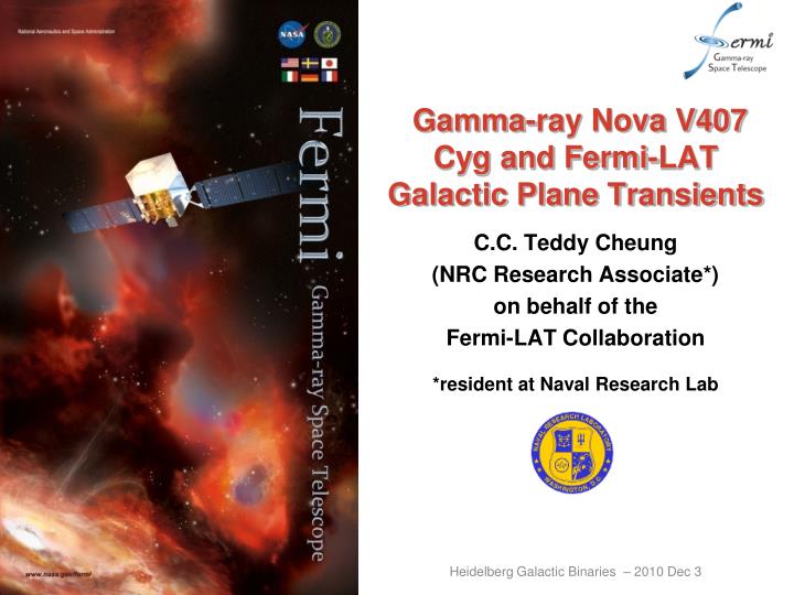 gamma ray nova v407 cyg and fermi lat galactic plane transients
