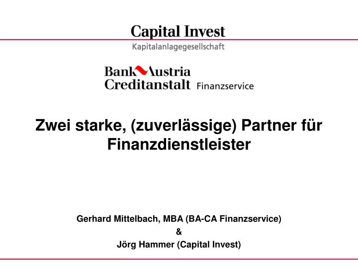 zwei starke zuverl ssige partner f r finanzdienstleister