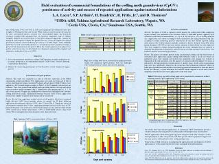 Field evaluation of commercial formulations of the codling moth granulovirus (CpGV):