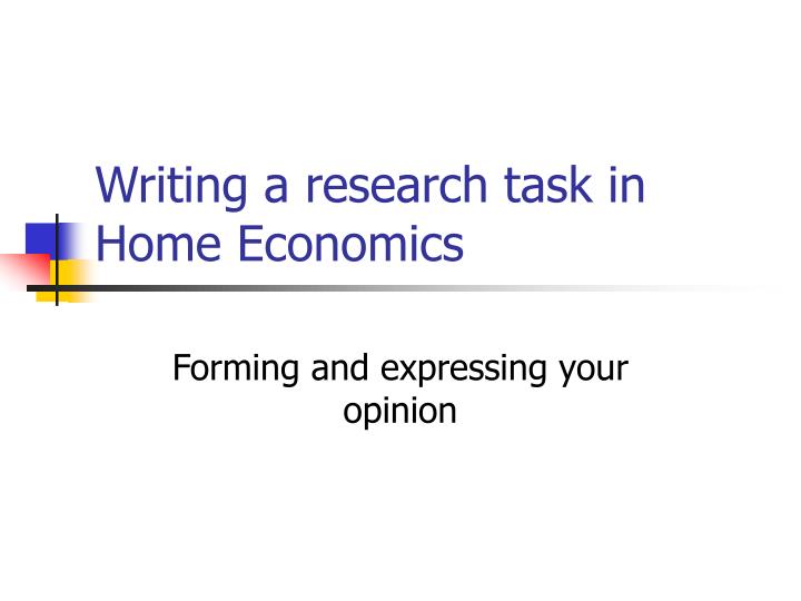 writing a research task in home economics