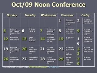Oct/09 Noon Conference