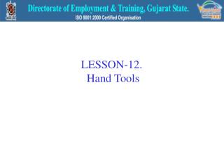 LESSON-12. Hand Tools