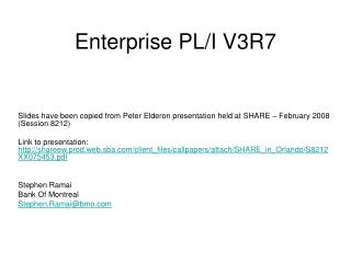 Enterprise PL/I V3R7