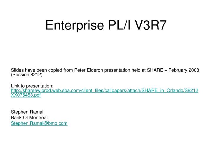 enterprise pl i v3r7