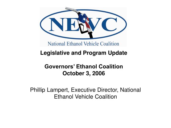 phillip lampert executive director national ethanol vehicle coalition
