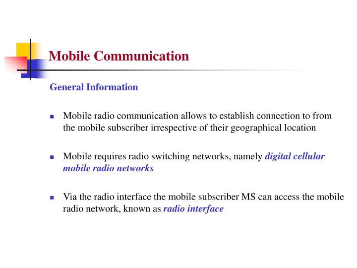 mobile communication
