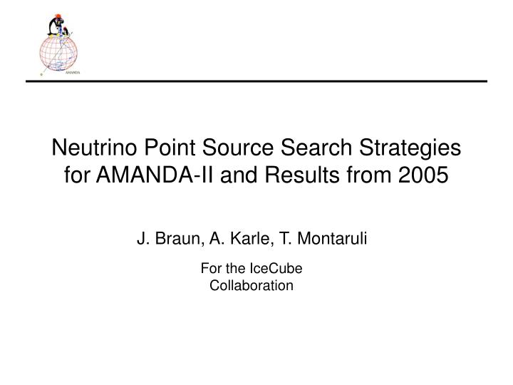 neutrino point source search strategies for amanda ii and results from 2005