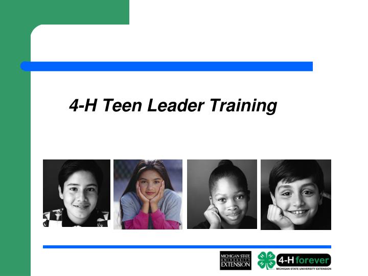 4 h teen leader training