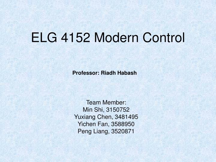 elg 4152 modern control