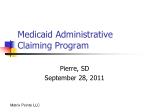 Medicaid Administrative Claiming Program - slide 1
