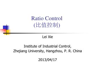 Ratio Control ( ?? ?? )