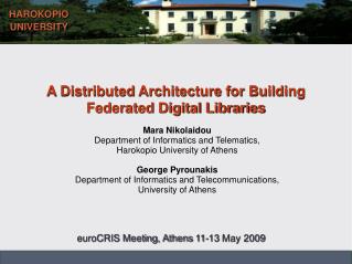A Distributed Architecture for Building Federated Digital Libraries