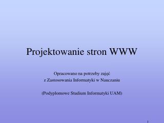 projektowanie stron www