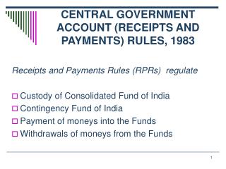 CENTRAL GOVERNMENT ACCOUNT (RECEIPTS AND PAYMENTS) RULES, 1983