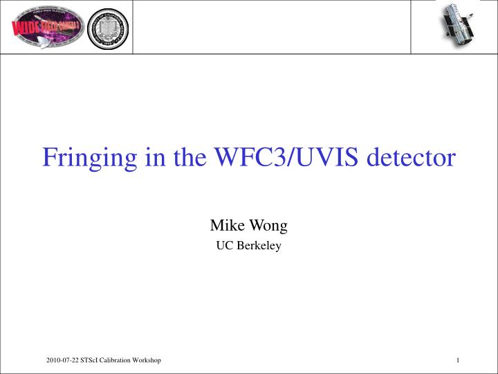fringing in the wfc3 uvis detector
